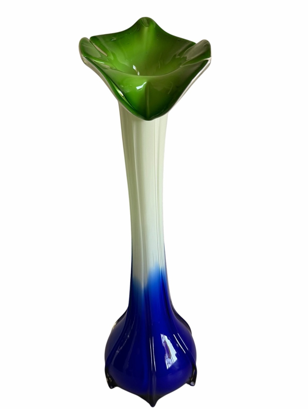 Art Glass Calla Lily Hand Blown Vase